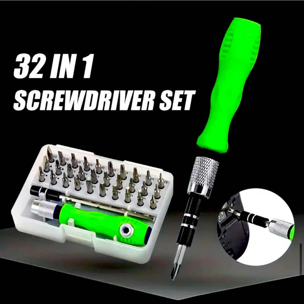 New - 32 In 1 Precise Screwdriver Set Mini Magnetic Bits Kit- Compact and Portab